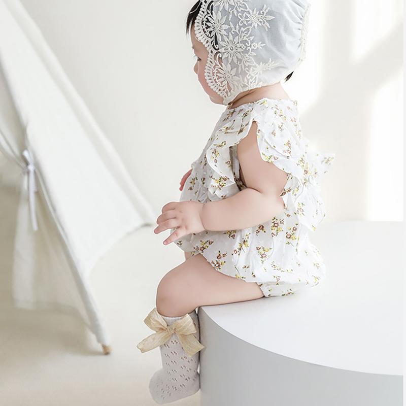 Big Bowknot Mesh Baby Long Socks Summer Newborn Toddler Prewalker Sweet Stocking For Kids Girls Infant Princess Soft Sock 0-5Y 5