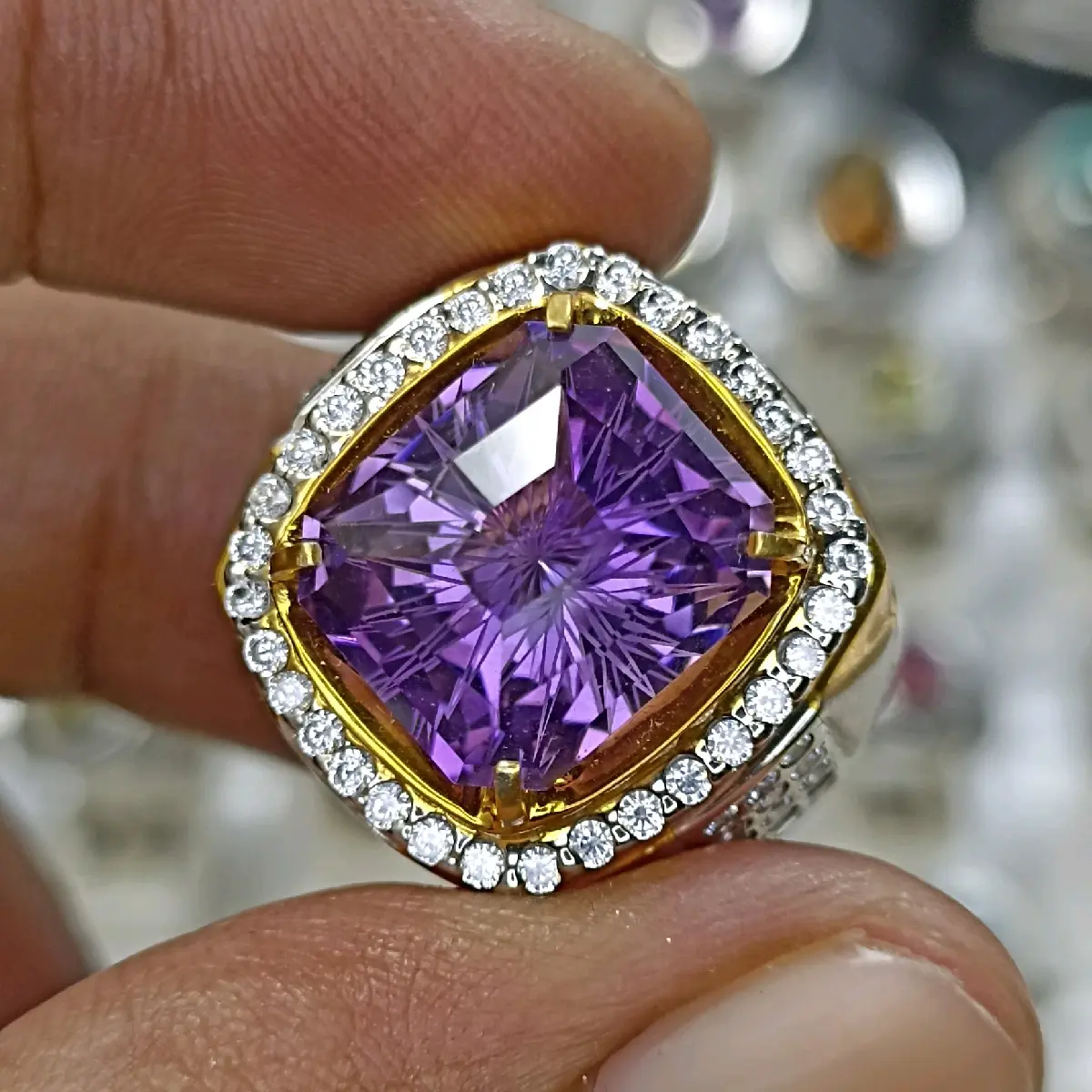 cincin laki laki harian ameths ring  garansi natural