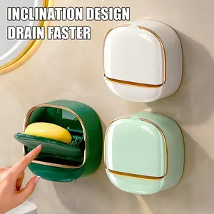 Tempat Sabun Batang Tempel Dinding Kotak Sabun Dipasang Di Dindingtempel Dinding Kotak Sabun Buka Portabel Drainase Cepat Cocok Untuk Kamar Mandi Dan Dapur