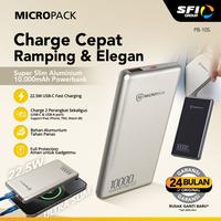 Gambar Micropack Powerbank 10.000 mAh - Fast Charging 22,5watt - CCC - Dual Charging USB-C & USB-A - Ultra Slim 11mm - Power Bank 10000 mAh - PB-10S - Hitam dari Micropack Indonesia Kota Administrasi Jakarta Pusat 1 Tokopedia