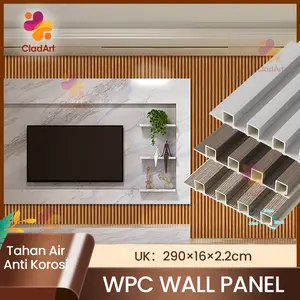 WALL WPC WOOD PANEL WALLPANEL WPC PVC KAYU DINING UKURAM 16CM X 2.9METER KETEBALAN 18MM