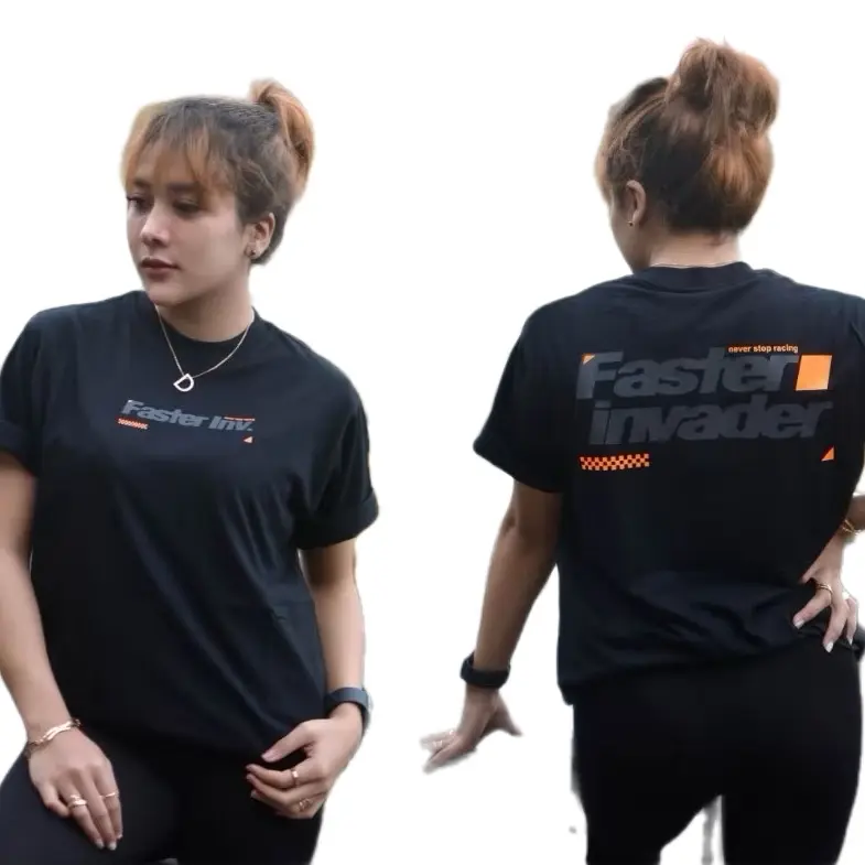 Kaos Faster Invader Logo Design Black Fstr 415 2