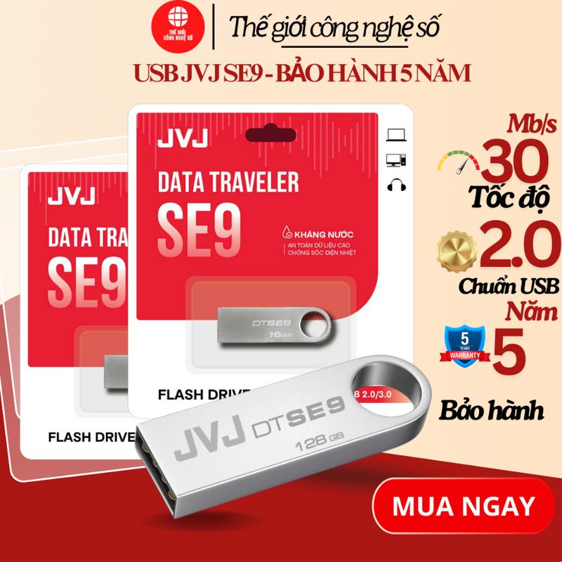 USB JVJ 64Gb 32Gb 16Gb 8Gb 4Gb 2Gb Bảo Hành 5 Năm Vỏ Kim Loại Chống Nước Nhỏ Gọn 2.0 - USB Kingston SE9