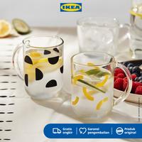 Gambar IKEA SKEDSTOR Mug / Gelas Minum Bahan Kaca Warna Kuning / Hitam Isi 2pc dari IKEA Indonesia Kota Administrasi Jakarta Timur 1 Tokopedia