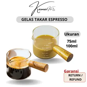 GELAS UKUR TAKAR ESPRESSO ESPRESO KOPI SLOKI DOUBLE SHOT GLASS COFFEE