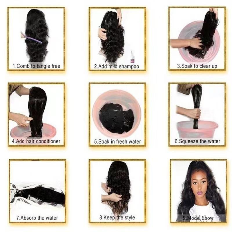 Product Introduction of Xinqin Foreign Trade European and American Women's High-End Rose Net Synthetic Wig Fashion Fluffy Short Hair Chemical Fiber Full Head Cover 7