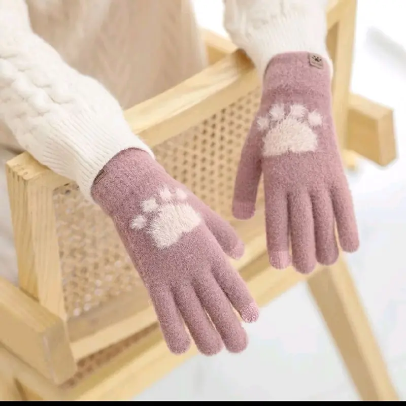 Sarung tangan motor impor touchscreenuntuk dewasa/sarung tangan naik gunung cute (stg leopard) 0