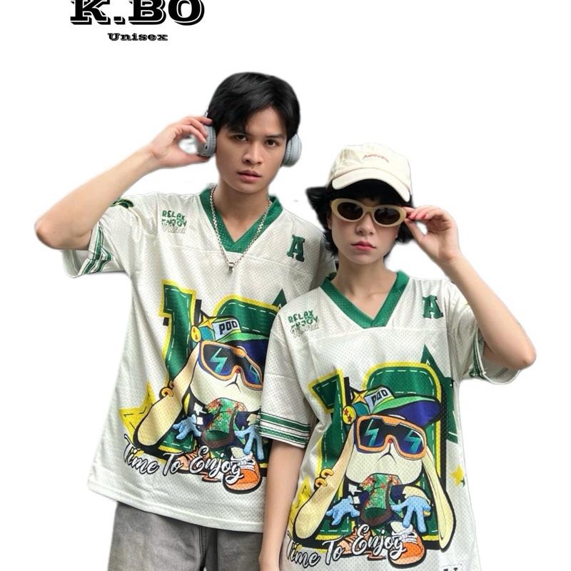 Áo Thun Unisex From Rộng Menswear Cổ Xẻ Tim 3D-K.BO Top Women Cổ V