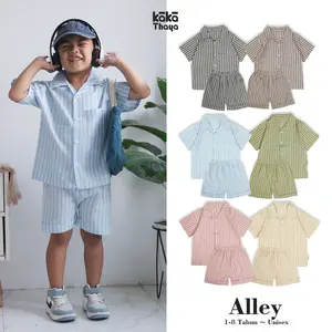 KAKATHAYA Alley - Setelan Anak Laki Laki One Set Anak Kaos Anak 2-8 Tahun