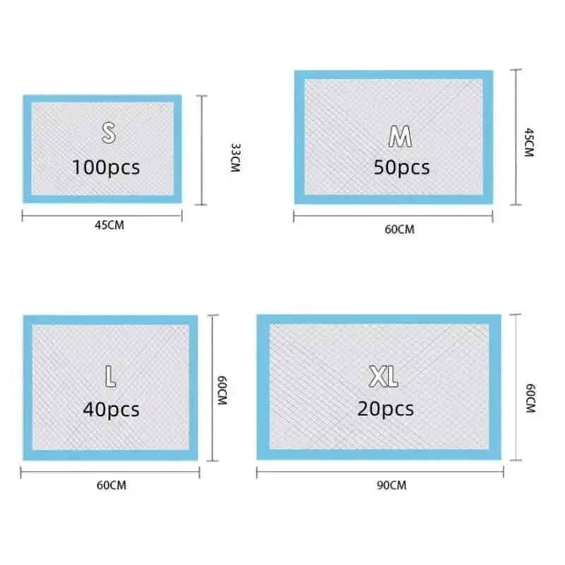 Urine Leak proof Dog Pads Dry Disposable Diapers Mat Pet Training And Cat Pee Absorbent Quick Puppy