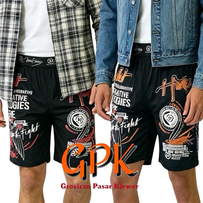 Gambar Celana Pendek Santai / Celana Kolor Pendek / Celana Kolor Boxer / Celana Pendek Boxer / Celana Bokser - Size M (7/8) dari Grosir Pasar Klewer Solo Kota Surakarta Tokopedia