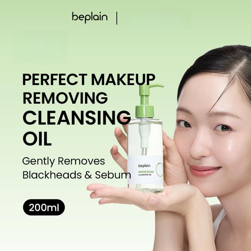 Dầu tẩy trang BEPLAIN chứa đậu xanh, dung tích 200 ml, chống nước và dịu nhẹ cho da nhạy cảm