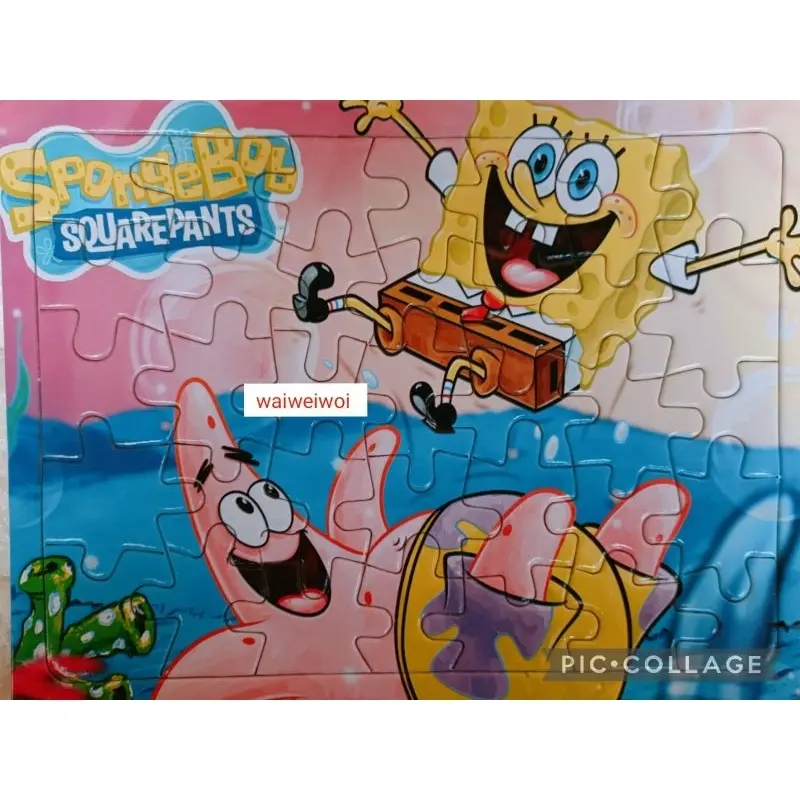 Puzzle jigsaw spongebob kreativitas anak aktivites
