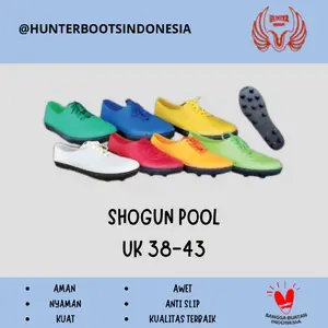 SEPATU BOOTS SHOGUN POOL (UK 38-43) AMAN, NYAMAN, KUAT, AWET, ANTI SELIP, KUALITAS TERBAIK Kerja Karet Pria