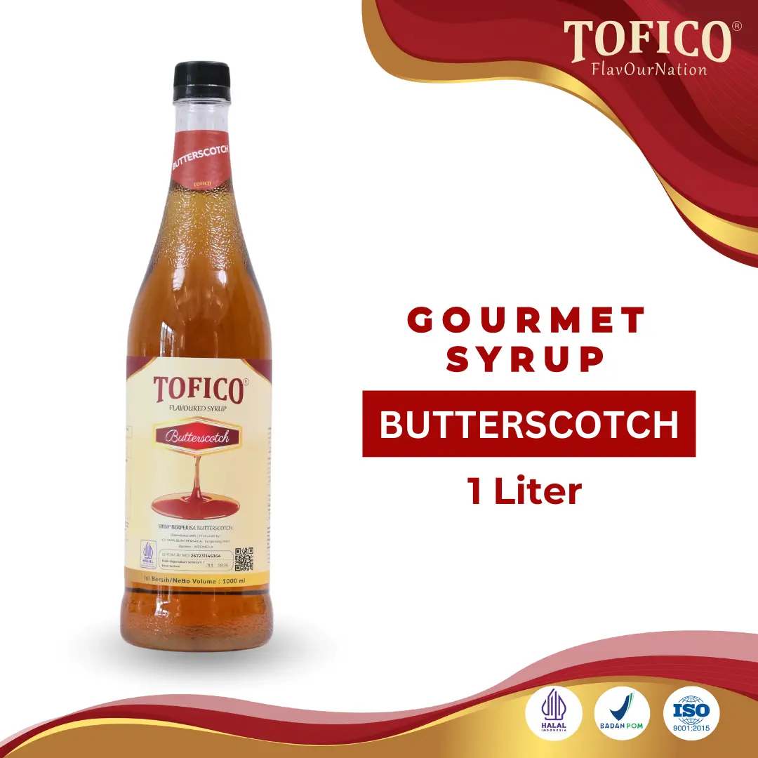 Syrup Butterscotch Tofico / Sirup Butterscotch Premium 1 Liter / Tofico Syrup Official