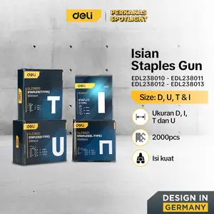 Deli Staple Gun Refill / Isi Ulang Staples Tembak 3 Model EDL23801X Kantor Stationery