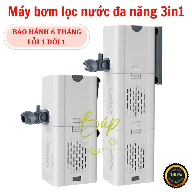 Máy lọc chìm cao cấp jingye đa chức năng 3 trong 1 bơm nước, lọc nước và tạo oxy bể cá thủy sinh với thiết kế hiện đại, hoạt động siêu yên tĩnh