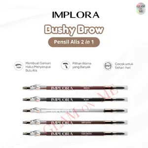Implora Pensil Alis 2in1 Pensil+Serutan+Sikat Eyebrow Pencil 2.5gram | ️BPOM