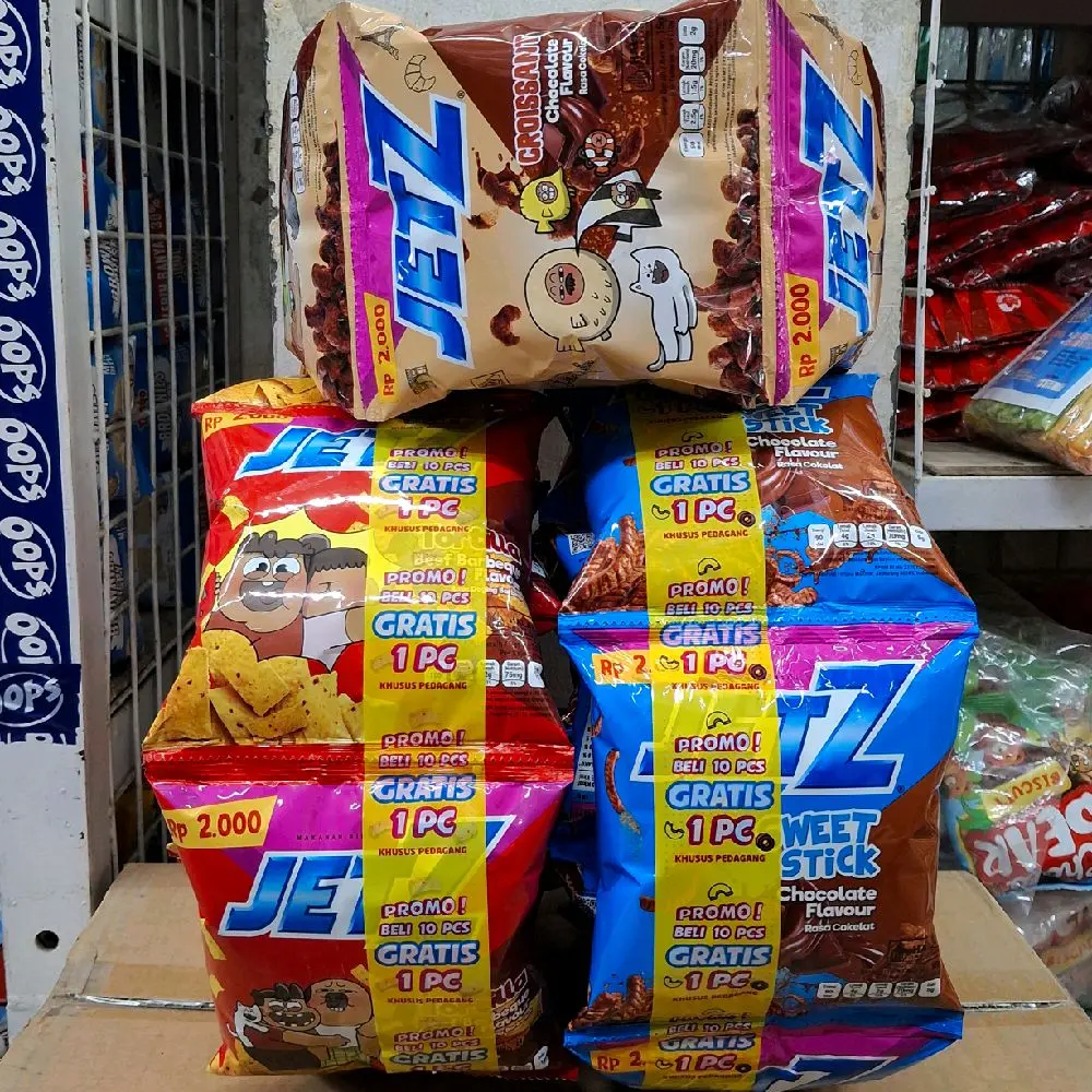 Jet-Z Sweet Stick Tortila Croisant Isi 10 Snack Makanan Ringan Enak untuk Camilan Sehari-hari - Food