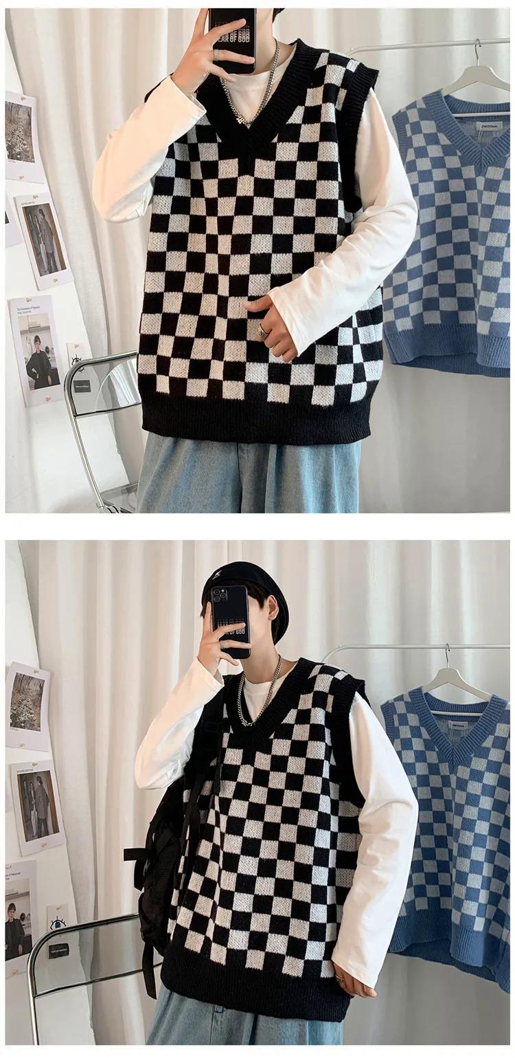 Product Introduction of Hanlu - Áo Cardigan Dệt Kim Kẻ Sọc Cho Nam, Phong Cách Hàn Quốc, Thời Trang Đường Phố, Trung Tâm Mua Sắm 5