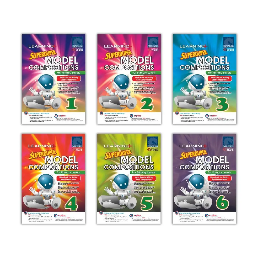 Learning+ Superduper Model Compositions For Primary Levels 1 - 6 | Skill-based | Primary English School Assessment Books