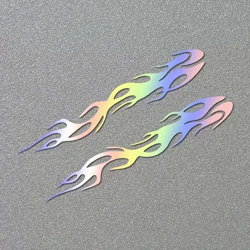 New 2Pcs Stiker Cutting Api Hologram New Stiker Elegan New Stiker Motor Mobil