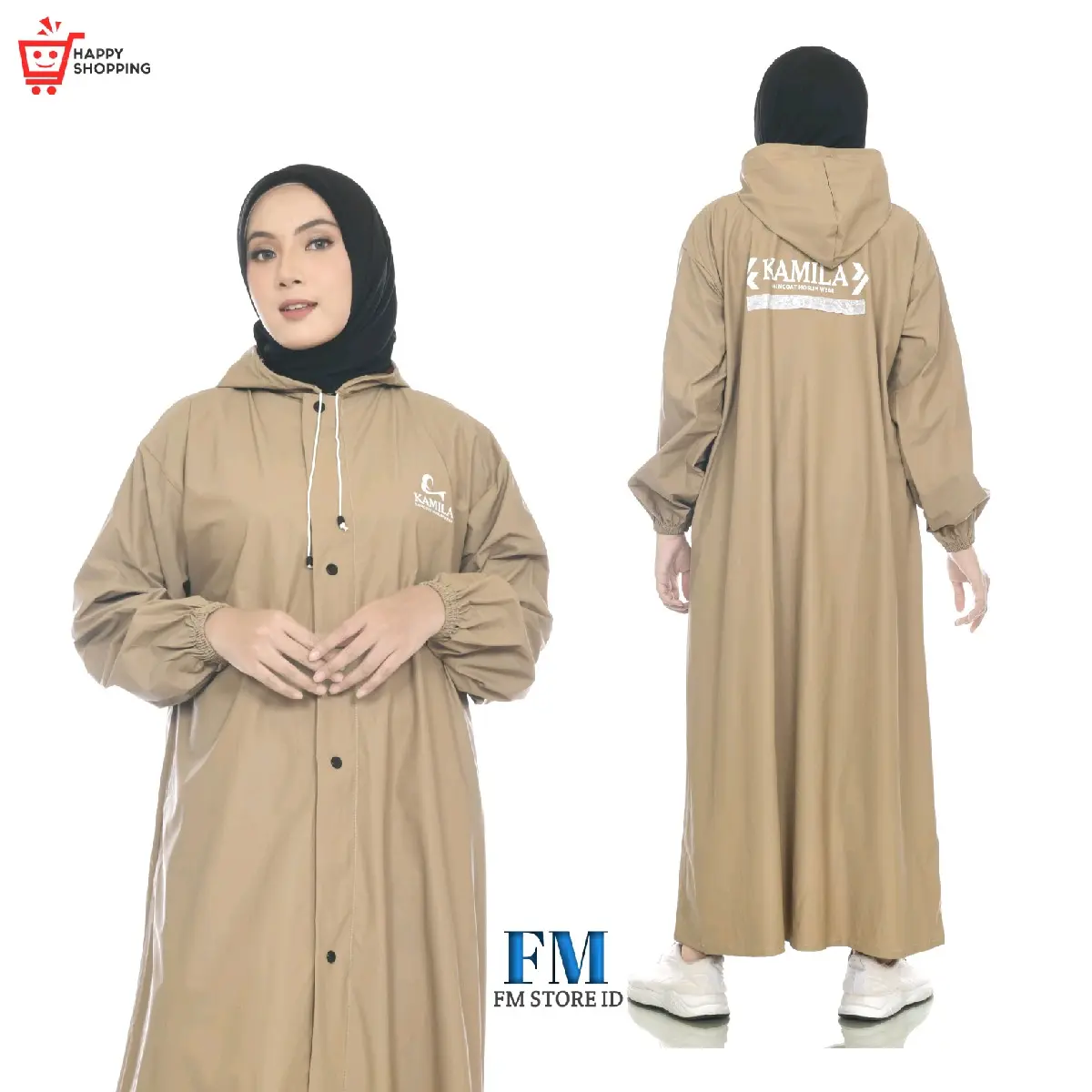 jas hujan muslimah model gamis tebal,lentur,kedap air by KAMILA best quality