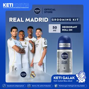 NIVEA MEN Deodorant Antiperspirant Roll On Silver Protect 50ml - Deodoran pria anti bakteri antiperspirant anti noda baju wangi segar ketiak kering tahan lama seharian tahan keringat anti bau - Tidak mengandung ethyl alkohol