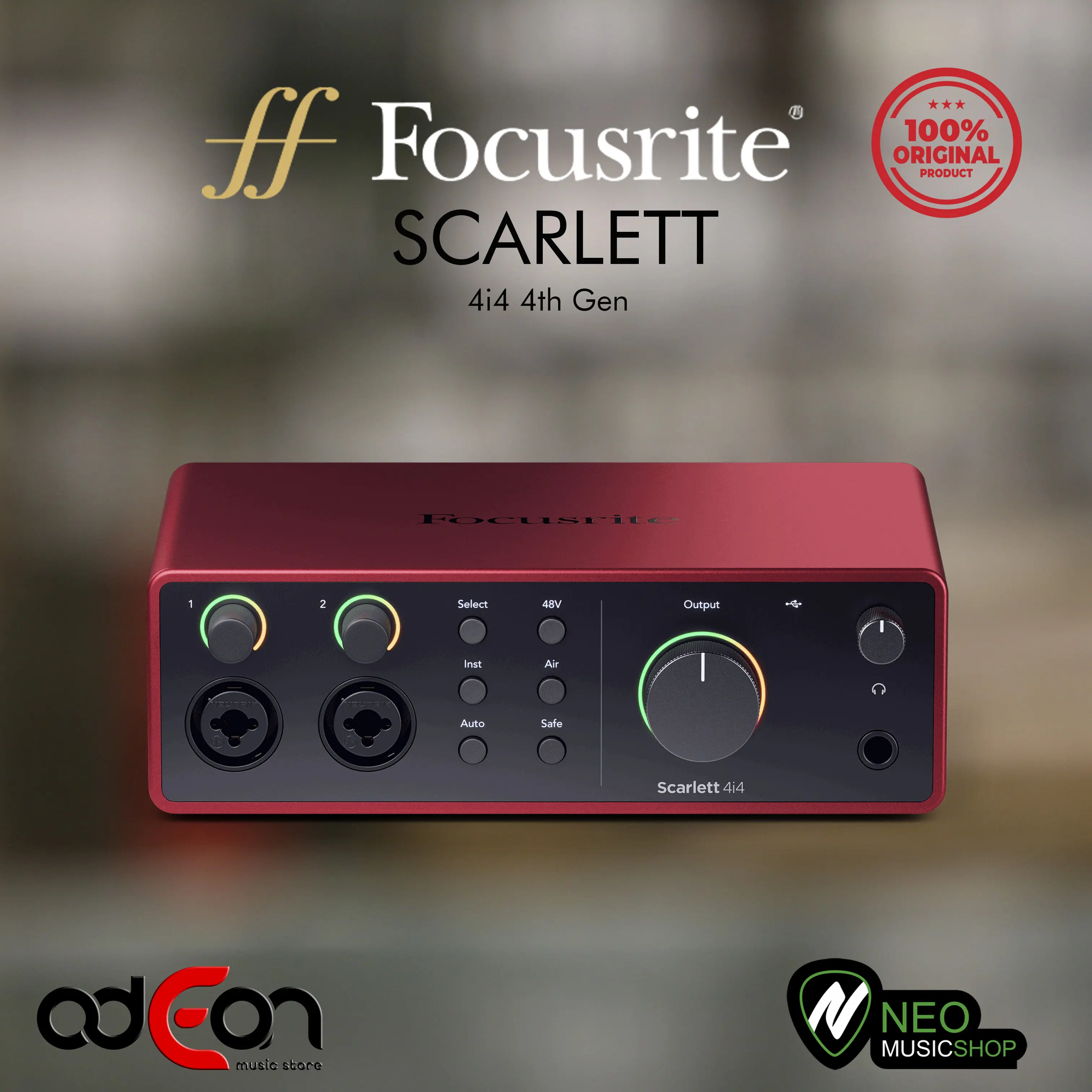 Focusrite Scarlett 4i4 4th Gen4 USB Audio Interface