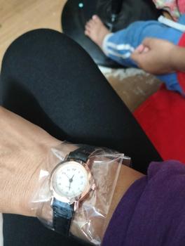 Product Review of Jam Tangan Wanita, Dail Bulat Kecil, Gaya Retro, Tali Kulit Kasual, Pergerakan Kuarza from r**a 1