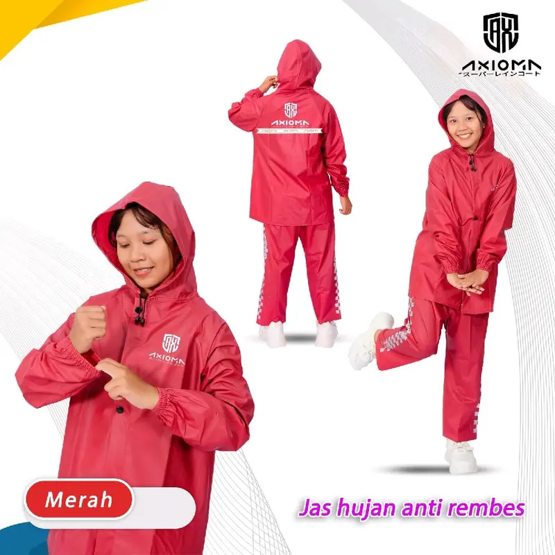 Jas Hujan Anak Karakter PVC Super Tebal Anti Rembes Waterproof Kuat Setelan - Perlindungan Ganda 3