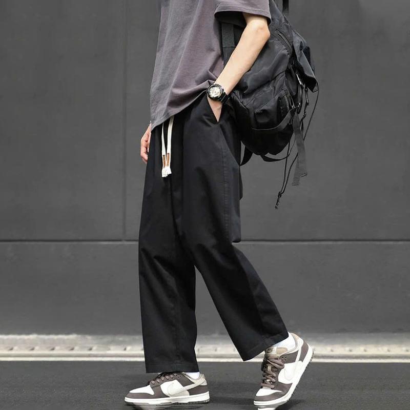 QUẦN KAKI Nam Nữ Baggy Ống Suông Basic Unisex - Quần Kiểu Baggy Nam Dây Rút Ống Rộng Cực Chất phong cách Hàn Quốc