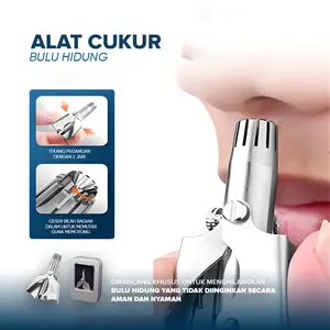 Alat Pencukur Bulu Hidung | Gunting Bulu Hidung | Nose Hair Trimmer | Alat Pencukur Bulu Hidung Manual Tanpa Baterai