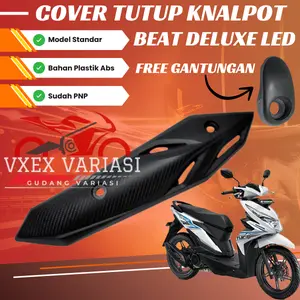 Tutup Tameng Knalpot Honda Beat Deluxe Led 2020 Bonus Gantugan
