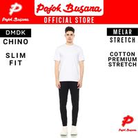 Gambar Pojok Busana DMDK Chino Pants Slim Fit Pria - Bawahan Celana Panjang Premium Cotton Stretch - Black - SLIM, 30 dari Pojok Busana Store Kota Administrasi Jakarta Utara 2 Tokopedia