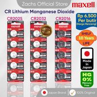 Gambar Original Battery Maxell Lithium Coin CR2032 CR2016 CR2025 Koin Baterai (PERENCENG ISI 5Pc) Battre Litium Made In Japan 5pc Resistansi Bocor Baik untuk Perangkat Elektronik Kecil - Maxell CR2032 5pc dari Zachs Indonesia Kota Administrasi Jakarta Barat 1 Tokopedia