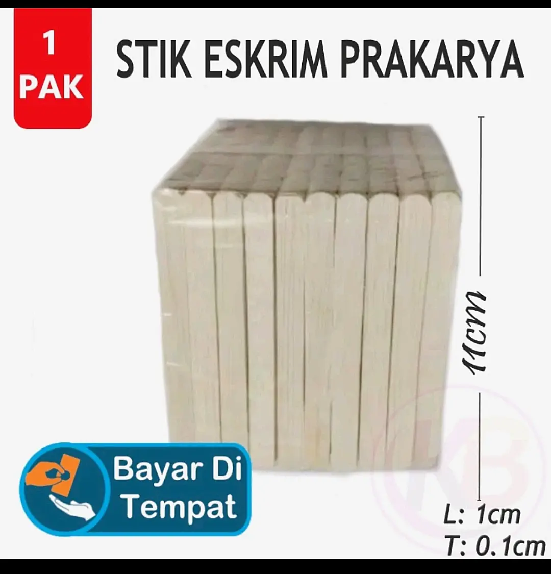 Stik Es krim Kayu isi 500 Polos Stick Prakarya Kerajinan Anak DIY Cream stik