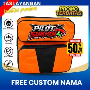 TAS LAYANGAN PILOT SUKHOI MURAH PREMIUM ANTI AIR FREE CUSTOM NAMA