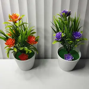 UNICO Bunga Teratai Ornamen Tanaman Pohon Bonsai Flower Pot Bunga plastik Buatan Hias Dekorasi PBP15