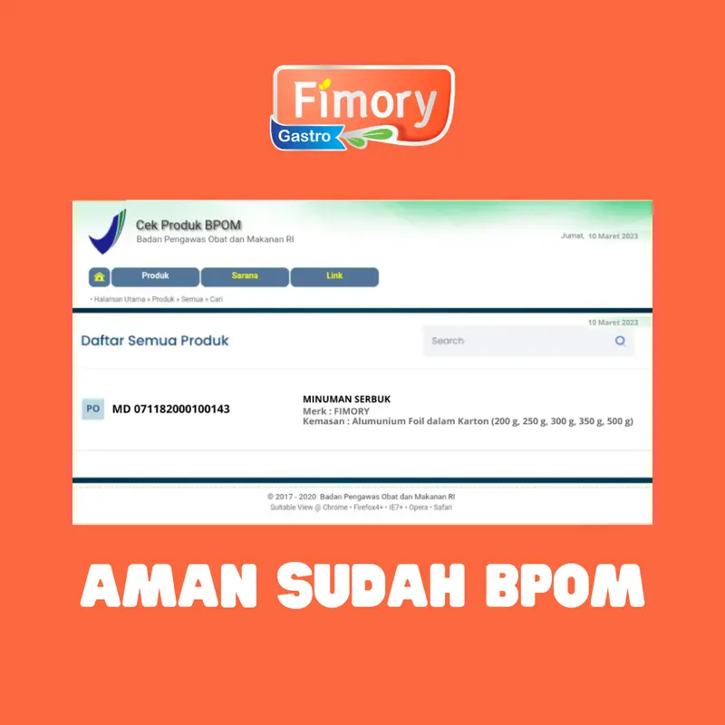 Fimory Gastro Original Paket 3 Box - Minuman Cereal / Sereal Umbi Garut Bantu Atasi Luka Lambung | Bisa COD Sudah BPOM dan Halal MUI 2