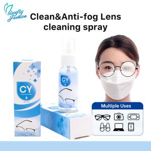 【Ready Stock】Antifog Lens Cleaner Cleaning Liquid With Glasses Wipes Cloth Eyeglass Cleaning Kit