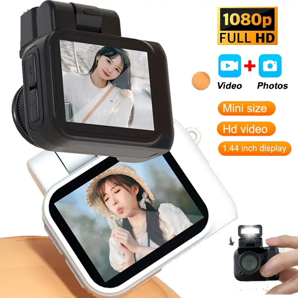 Y4000 Mini Camera With Flash Lamp Digital Camera HD 1080p Portable Retro Ultra Compact Mini CameraVideo Recorder With Screen