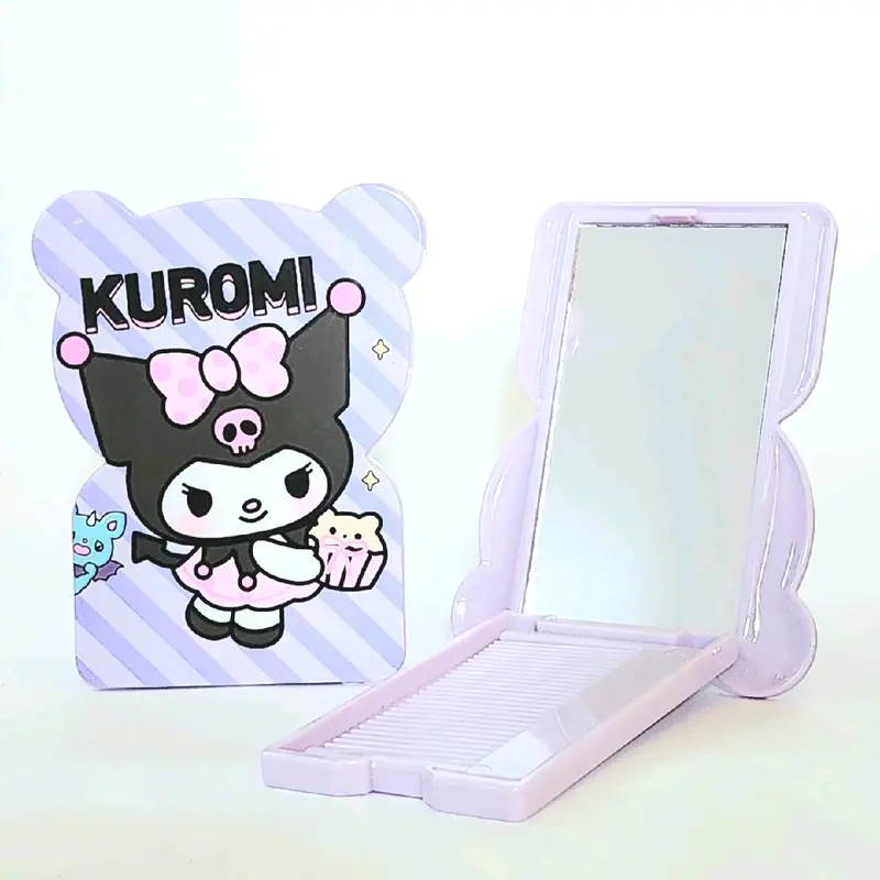 MARU - SET CERMIN SISIR KUROMI AND FRIENDS ERGONOMIS UNTUK TETAP CANTIK 2