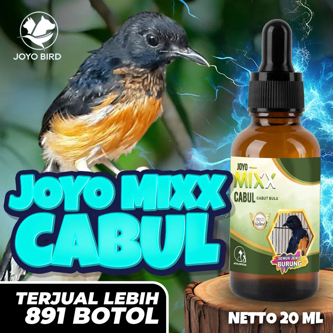 OBAT CABUT BULU  BURUNG | OBAT TUNTAS CABUT BULU | PEMAKAN BULU | BURUNG CABUT BULU | JOYO MIXX CABUL (CABUT BULU ) 20ML