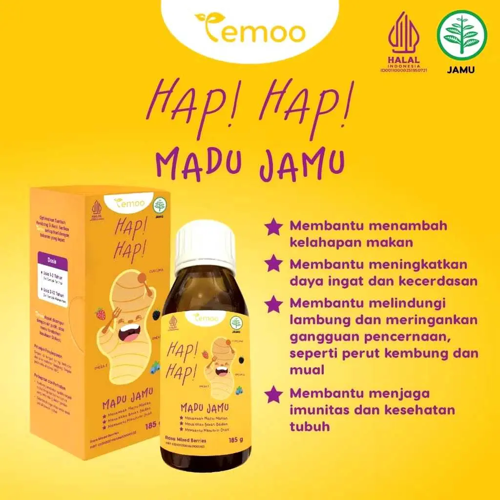 Termoo Hap Hap Madu Jamu Honey Botol