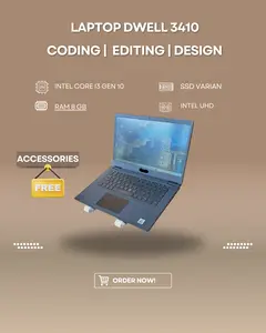 LAPTOP DWELL 3410 INTEL CORE I3 GEN 10 RAM 8GB SSD 512GB
