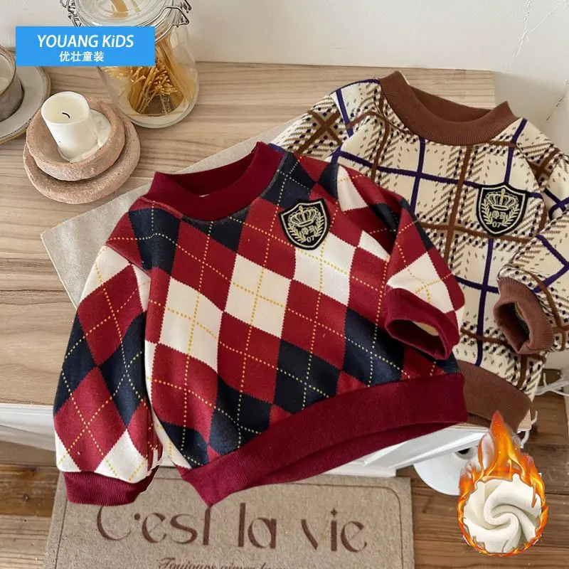 Áo Len Sợi Sữa Cho Trẻ Em, Bé Trai Và Bé Gái, Cổ Tròn, Áo Len Cashmere, Thích Hợp Cho Mùa Thu Và Mùa Đông, Áo Sơ Mi Lớp Nền Ấm Áp, Cho Trẻ Sơ Sinh