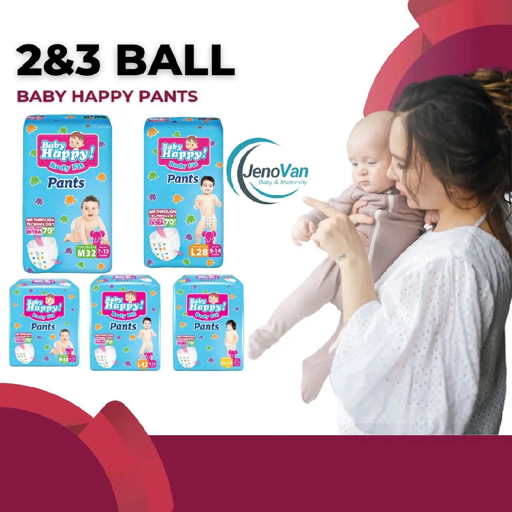2&3 Ball Baby Happy Pants All size Popok Bayi