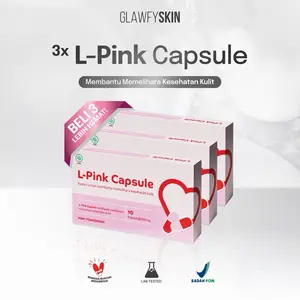 [ 3 BOX ] L-Pink Capsule Glawfyskin | Capsule Kesehatan Kulit | Membantu memelihara kesehatan kulit | BPOM