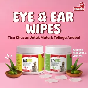 NOVAMOS Tisu Pembersih Mata dan Telingga Kucing dan Anjing isi 150 pcs
